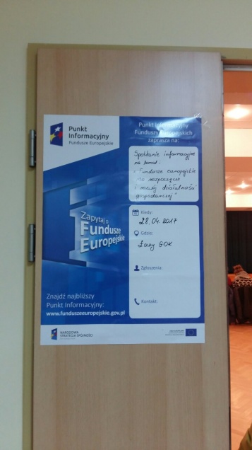 Pracownicy MJWPU na spotkaniu informacyjnym o funduszach europejskich w Łazach