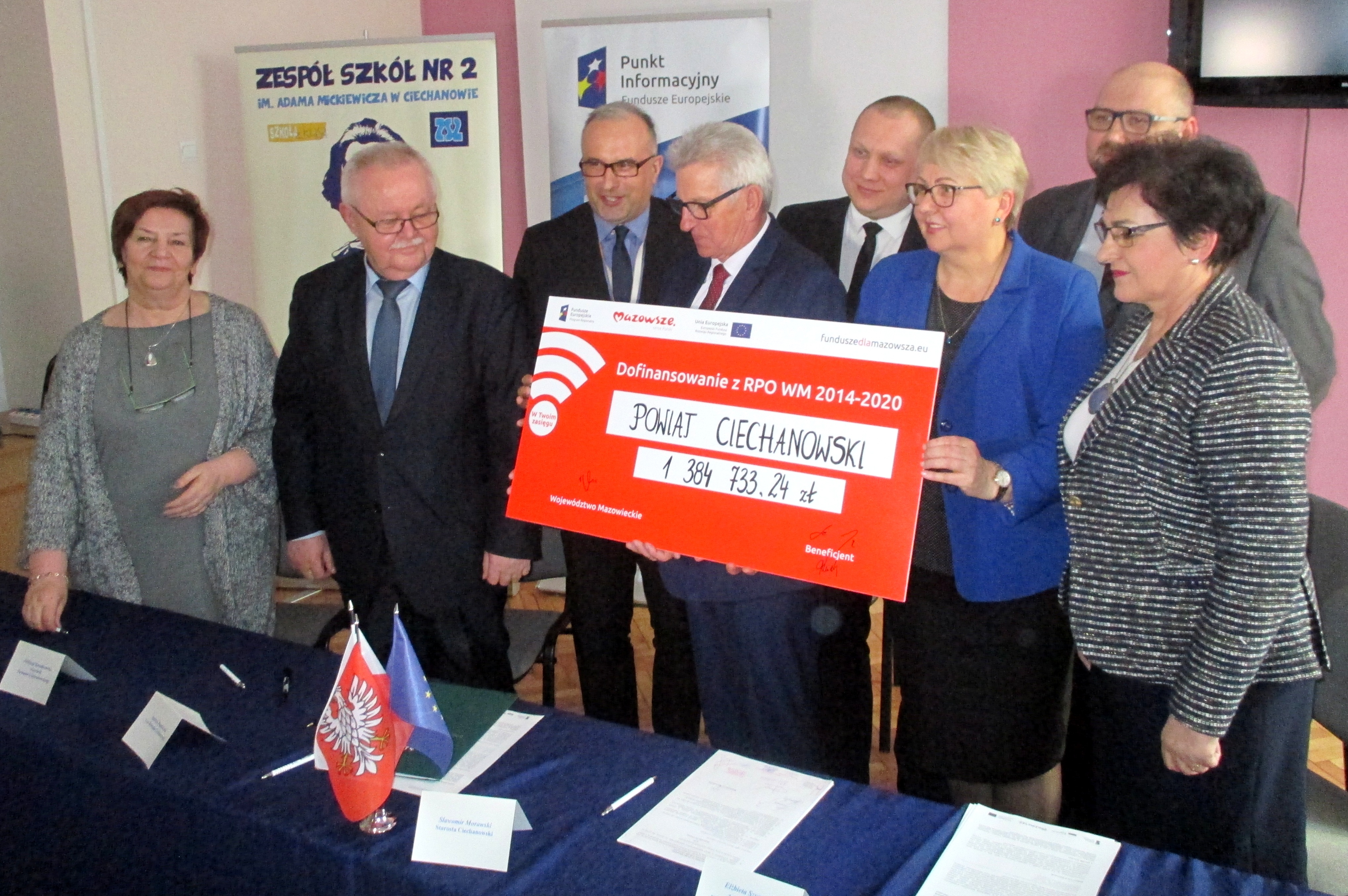 Uroczystość podpisania umowy o unijne dofinansowanie z RPO WM 2014-2020.