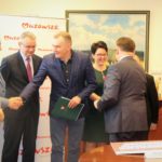 Uroczyste podpisanie umów o dofinansowanie unijne trzech projektów z dz. 4.1 Odnawialne źródła energii,  dz. 4.2 Efektywność energetyczna i z dz. 4.3 Redukcja emisji zanieczyszczeń powietrza.