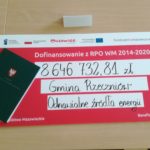 Uroczyste podpisanie umowy o dofinansowanie unijne projektu z dz. 4.1 Odnawialne źródła energii.