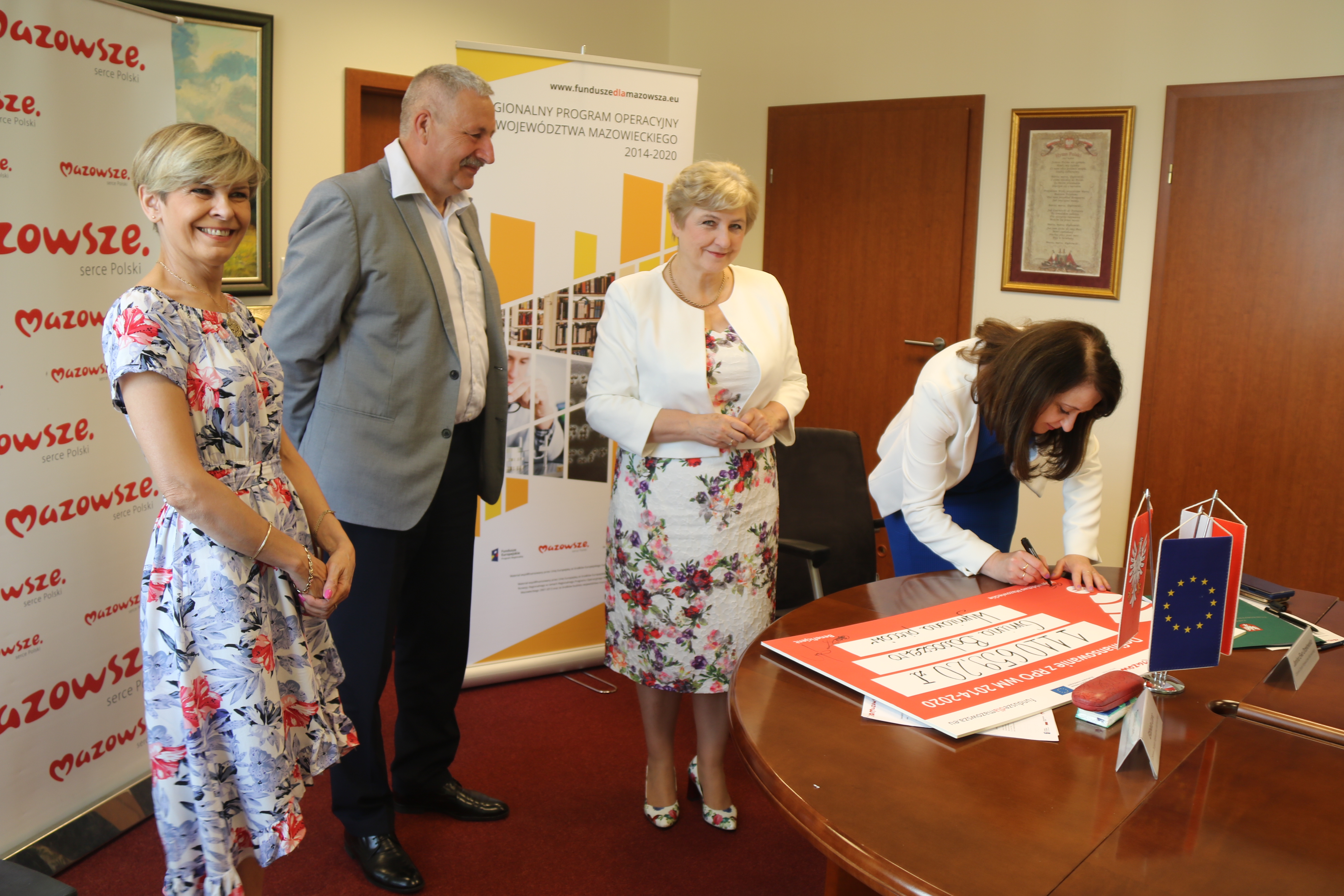 Uroczyste podpisanie umów z gminą Pokrzywnica i Baboszewo.